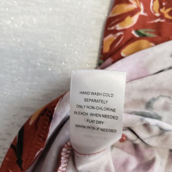 Daniel Rainn Stitch Fix Crochet floral pleated lace trim top Sz PS office church - Picture 6 of 9